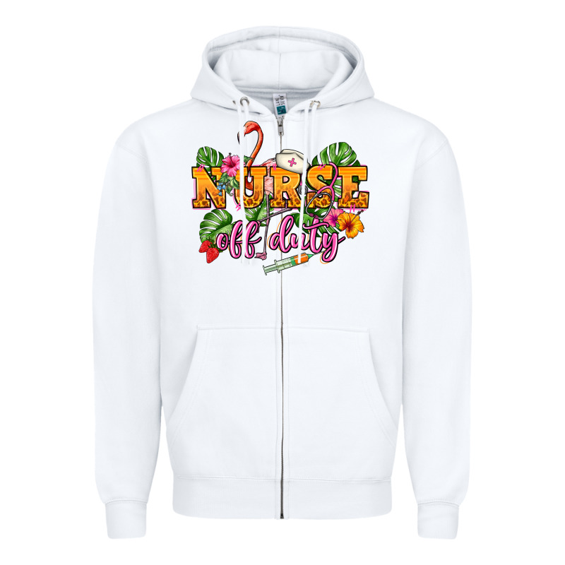 Nurse Off Duty Zipper Hoodie by NancyCooperArtShop | Teevron