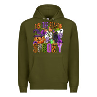 Army Green tis the season to be spooky Premium Hoodie - CowGirlArtShop