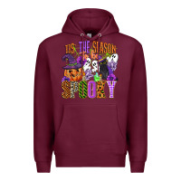 Burgundy tis the season to be spooky Premium Hoodie - CowGirlArtShop