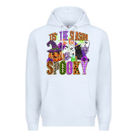 White tis the season to be spooky Premium Hoodie - CowGirlArtShop