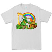 Dove Grey st patricks day  rainbow shamrocks Premium Tee - AdoDesignShop