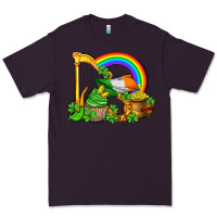 Plum st patricks day  rainbow shamrocks Premium Tee - AdoDesignShop