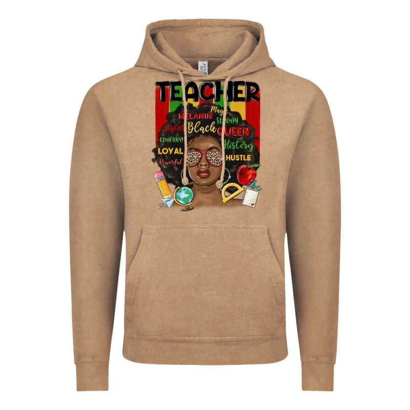 Black Woman Teacher Vintage Hoodie by MaliasSmallBusiness | Teevron