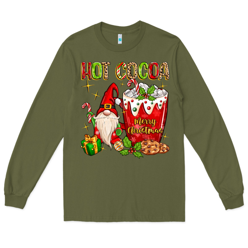 Christmas Gnome Hot Cocoa Long Sleeve Tee by MaliasSmallBusiness | Teevron