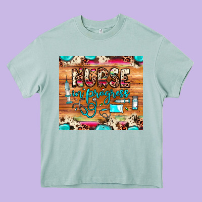 Nurse In Progress Heavy Core Tee Designed By Jahusdesignshop