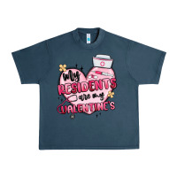 Midnight Navy my residents are my valentines Urban Heavy Tee - MaliasSmallBusiness