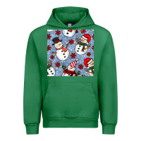 Emerald christmas snowman seamless pattern Urban Hoodie - BundleAndBundleShop
