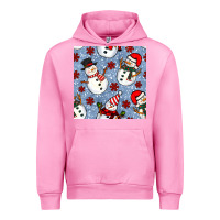 Fuchsia Pink christmas snowman seamless pattern Urban Hoodie - BundleAndBundleShop