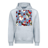 Heather Grey christmas snowman seamless pattern Urban Hoodie - BundleAndBundleShop