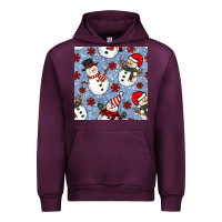 Mauve Wine christmas snowman seamless pattern Urban Hoodie - BundleAndBundleShop