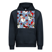 Navy christmas snowman seamless pattern Urban Hoodie - BundleAndBundleShop