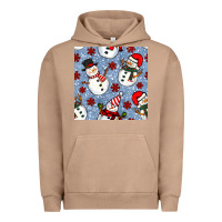 Pigment Burro christmas snowman seamless pattern Urban Hoodie - BundleAndBundleShop