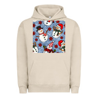 Pigment French Oak christmas snowman seamless pattern Urban Hoodie - BundleAndBundleShop