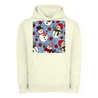 Pigment Pistachio christmas snowman seamless pattern Urban Hoodie - BundleAndBundleShop