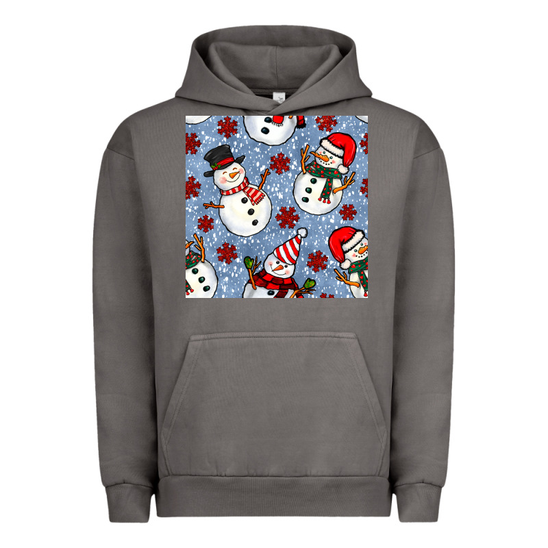 Christmas Snowman Seamless Pattern Urban Hoodie by BundleAndBundleShop | Teevron