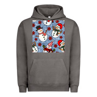 Pigment Tornado christmas snowman seamless pattern Urban Hoodie - BundleAndBundleShop