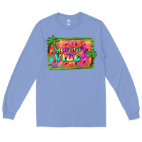 Colony Blue summer vibes watermelon Long Sleeve Tee - JahusDesignShop