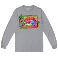 Heather Grey summer vibes watermelon Long Sleeve Tee - JahusDesignShop