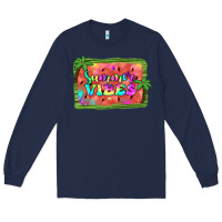 Navy summer vibes watermelon Long Sleeve Tee - JahusDesignShop