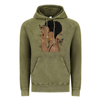 Vintage Olive black woman praying Vintage Hoodie - MaliasSmallBusiness