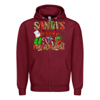 Burgundy Santa's Favorite Phlebotomist Zipper Hoodie - texasbilliewilder