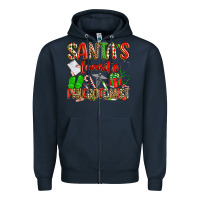 Navy Santa's Favorite Phlebotomist Zipper Hoodie - texasbilliewilder