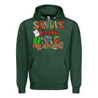 Sports Green Santa's Favorite Phlebotomist Zipper Hoodie - texasbilliewilder