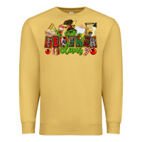 Antique Gold teacher claus christmas Premium Sweatshirt - CowGirlArtShop