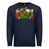 Navy teacher claus christmas Premium Sweatshirt - CowGirlArtShop