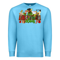 Ocean Blue teacher claus christmas Premium Sweatshirt - CowGirlArtShop