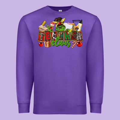 Teacher Claus Christmas Premium Sweatshirt Designed By Cowgirlartshop