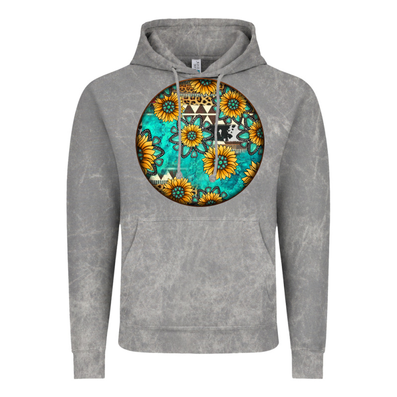 Round Western Pattern Vintage Hoodie by Jasminsmagicworld | Teevron