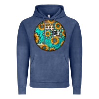 Vintage Denim Round western pattern Vintage Hoodie - Jasminsmagicworld