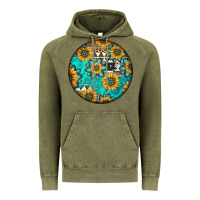 Vintage Olive Round western pattern Vintage Hoodie - Jasminsmagicworld