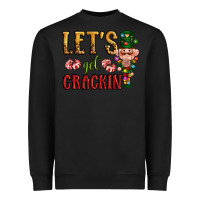 Black Let's get crackin Christmas Heavyweight Sweatshirt - NancyCooperArtShop