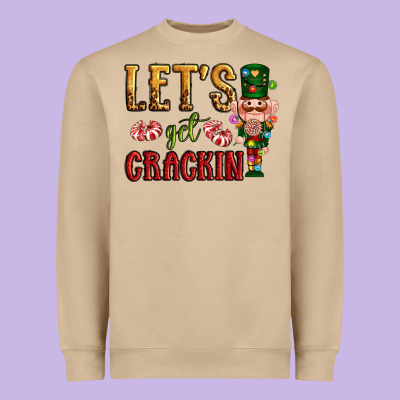 Let's Get Crackin Christmas Heavyweight Sweatshirt Designed By Nancycooperartshop