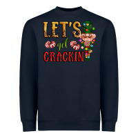 Navy Let's get crackin Christmas Heavyweight Sweatshirt - NancyCooperArtShop