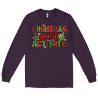 Plum christmas spirit activate Long Sleeve Tee - MaliasSmallBusiness