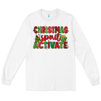 White christmas spirit activate Long Sleeve Tee - MaliasSmallBusiness