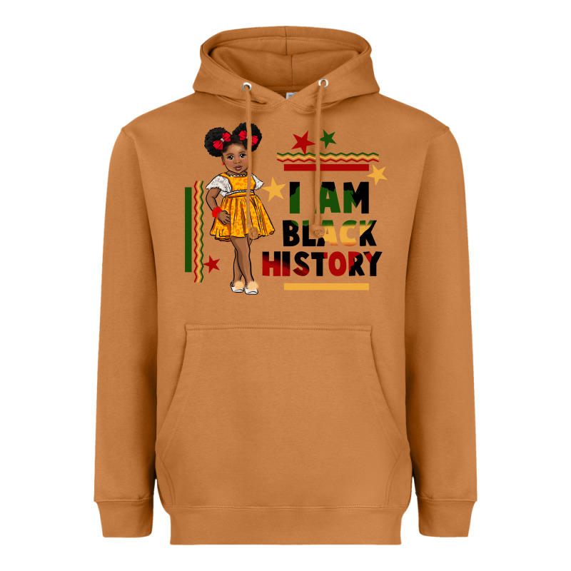 I Am Black History Black Girl Peekaboo Juneteenth Heavyweight Hoodie by CowGirlArtShop | Teevron
