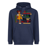 Navy i am black history black girl peekaboo juneteenth Heavyweight Hoodie - CowGirlArtShop