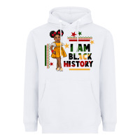 White i am black history black girl peekaboo juneteenth Heavyweight Hoodie - CowGirlArtShop