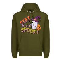 Army Green stay spooky Premium Hoodie - CowGirlArtShop