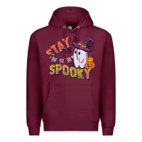 Burgundy stay spooky Premium Hoodie - CowGirlArtShop
