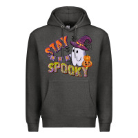 Charcoal Heather stay spooky Premium Hoodie - CowGirlArtShop