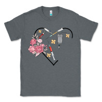 Charcoal Heather phlebotomy add your name Classic Tee - MaliasSmallBusiness