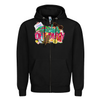 Black teacher off duty Zipper Hoodie - NancyCooperArtShop