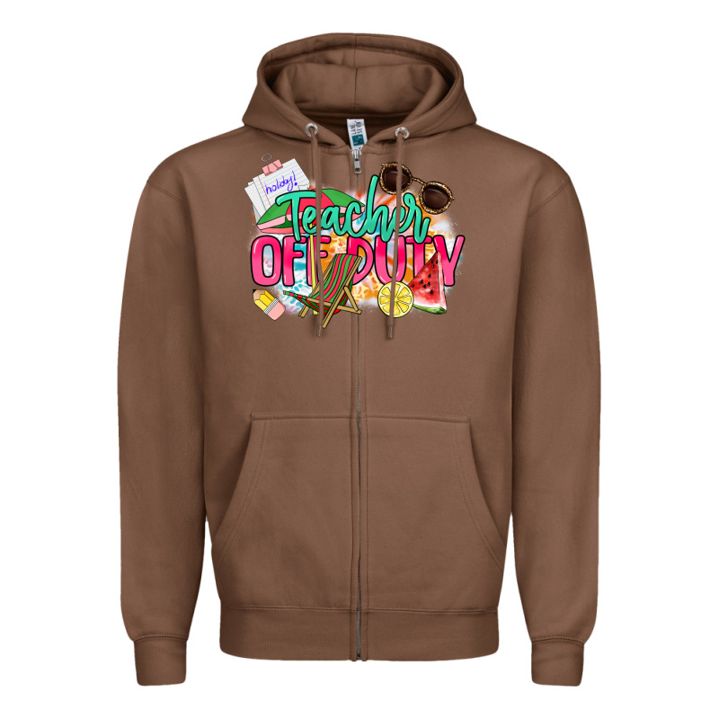 Teacher Off Duty Zipper Hoodie by NancyCooperArtShop | Teevron