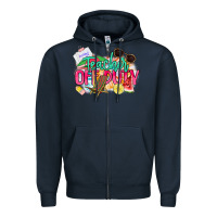 Navy teacher off duty Zipper Hoodie - NancyCooperArtShop