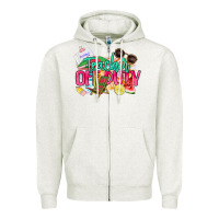Oatmeal Heather teacher off duty Zipper Hoodie - NancyCooperArtShop